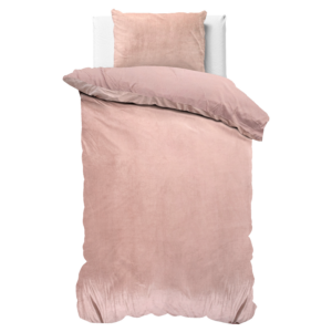 Velvet Uni Dekbedovertrek Roze 140 x 220