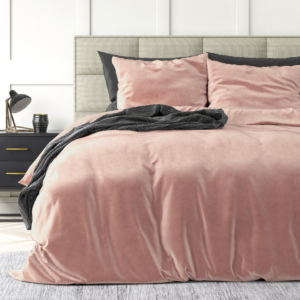 Velvet Uni Dekbedovertrek Roze 240 x 220