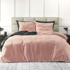 Velvet Uni Dekbedovertrek Roze 240 x 220