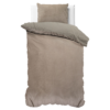 Velvet Uni Dekbedovertrek Taupe 140 x 220