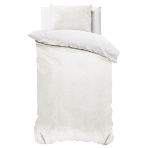 Velvet Uni Dekbedovertrek Wit 140 x 220
