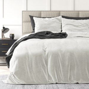 Velvet Uni Dekbedovertrek Wit 240 x 220