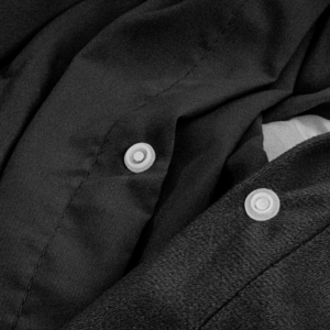 Velvet Uni Dekbedovertrek Zwart 140 x 220