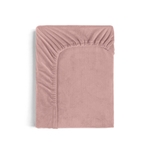 Velvet hoeslaken Oud Roze 140 x 200