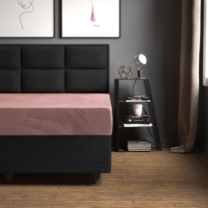 Velvet hoeslaken Oud Roze 140 x 200