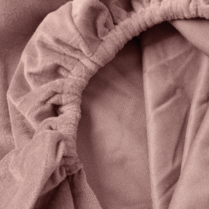 Velvet hoeslaken Oud Roze 160 x 200