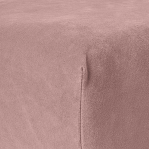 Velvet hoeslaken Oud Roze 90 x 200