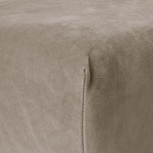 Velvet hoeslaken Taupe/Grijs 140 x 200