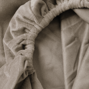 Velvet hoeslaken Taupe/Grijs 160 x 200