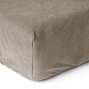 Velvet hoeslaken Taupe/Grijs 90 x 200