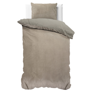 Velvet uni Taupe/Grijs 140 x 200/220