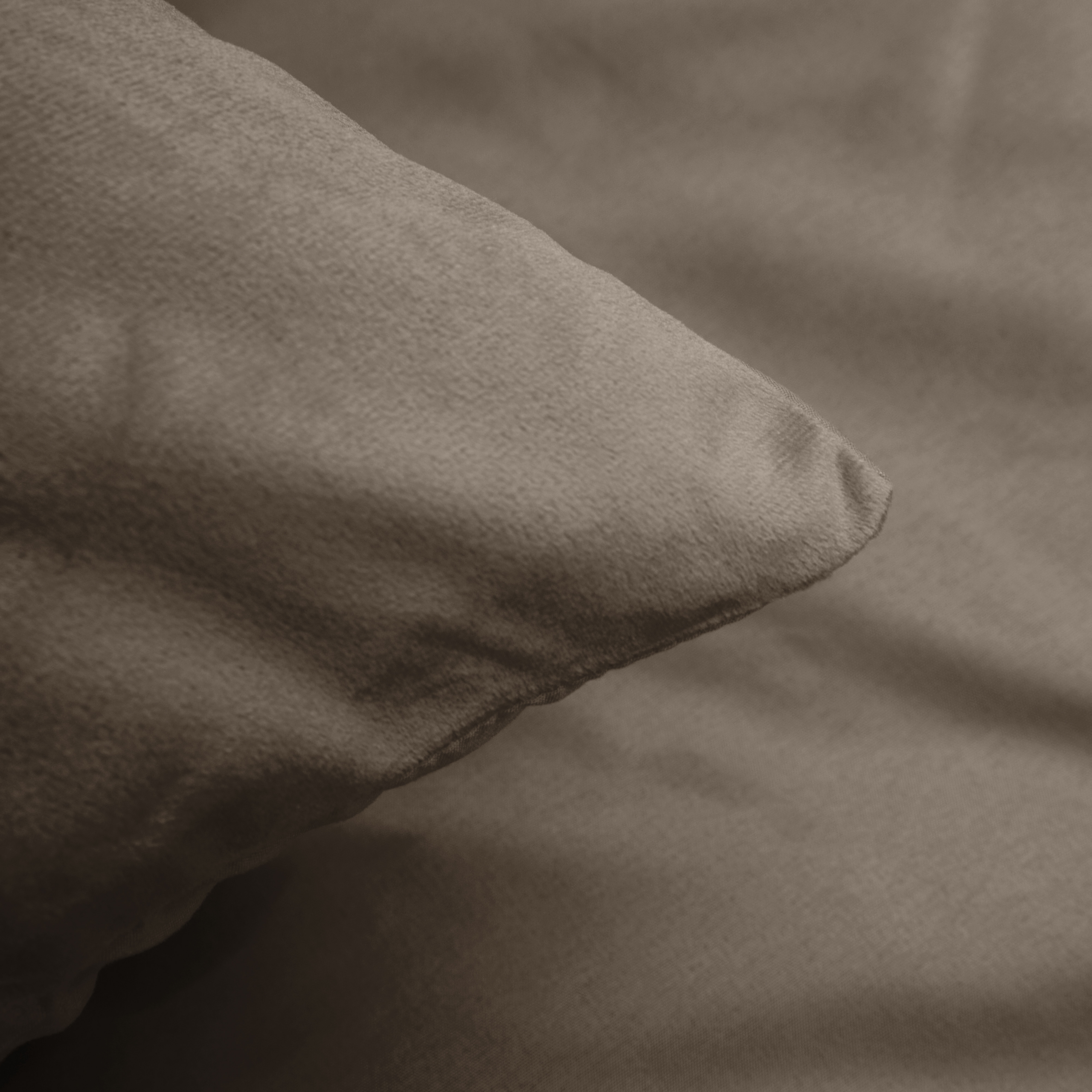 Velvet uni Taupe/Grijs 240 x 200/220