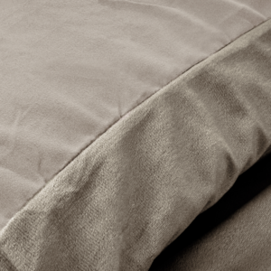 Velvet uni Taupe/Grijs 240 x 200/220