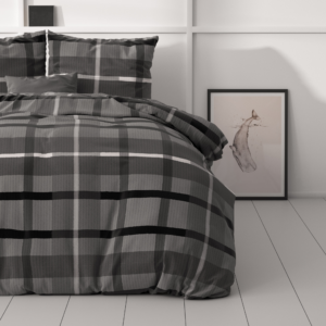 Vintage Check Antraciet 140 x 200/220