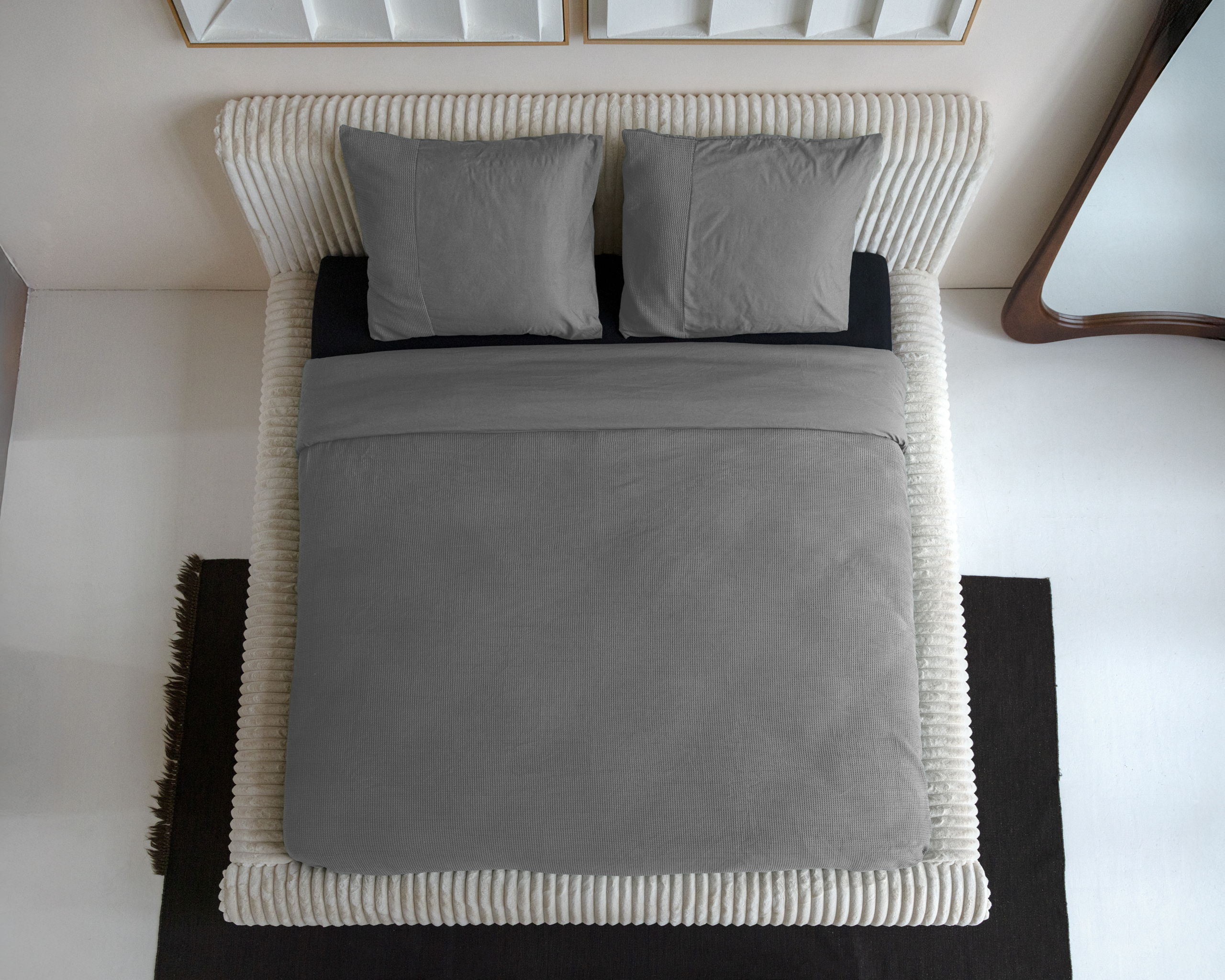 Waffle Grijs 260 x 200/260