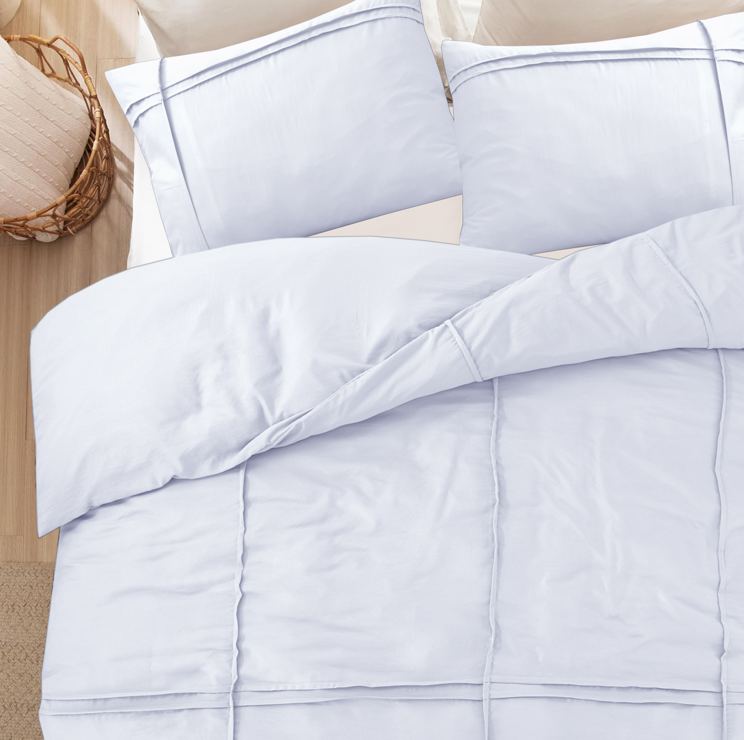 Washed Tufted Wit 140 x 200/220